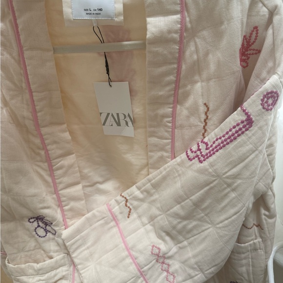 Zara Cream Embroidered Women's Jacket - Picture 4 of 7